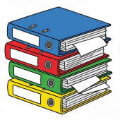 stack of folders with pages